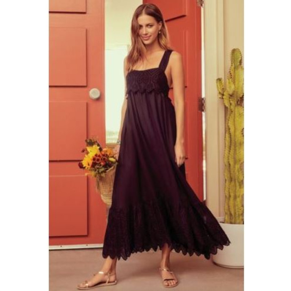 Johnny Was Love Mishti Black Sleeveless Sun Dress - Picture 3 of 3